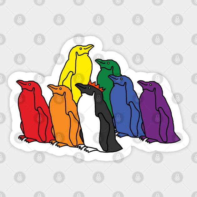 Pride Rainbow Penguin Party Sticker by ellenhenryart
